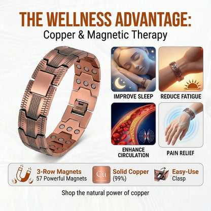 Pure Copper Magnetic Bracelet – Relieve Pain & Boost Circulation